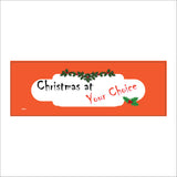 XM247 Christmas At The Barlows Personalise Me Sign with Holly and Berries