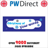 XM248 Christmas At The Jones Personalise Me Sign with Snowflakes
