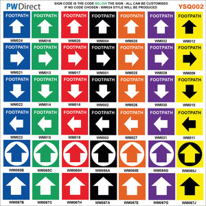 YSQ002 Waymarkers Arrow Guide Track Trail Footpath Direction