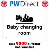 TS136 Baby Changing Room Black On  White