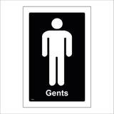 TS008 Gents Toilet White On Black