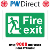 FS387 Fire Exit Left Running Man
