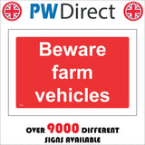 TR933 Beware Farm Vehicles