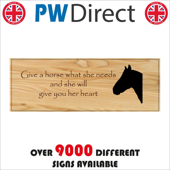 IN225 Give A Horse What She Needs She Will Give Her Heart