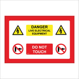 MU343 Danger Live Electrical Equipment Do Not Touch