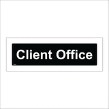 CS680 Client Office White On Black Plaque