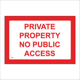TR959 Private Property No Public Access