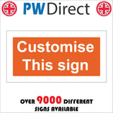 CM437 Customise White On Orange Choice Text Logo Words