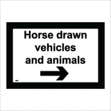 TR953 Horse Drawn Vehicles And Animals Right Arrow