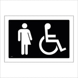 TS197 Trans Disabled Toilet White On Black Wheelchair Access