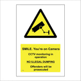 CT140 Smile You Are On Camera No Illegal Dumping CCTV