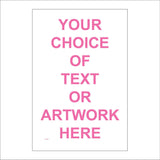 CC103F Choice Text Words Artwork Pink Image Logo Name Custom