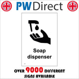 TS128 Soap Dispenser Black On White