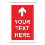 FI392 Your Text Here Up Forward Arrow Made To Order Custom