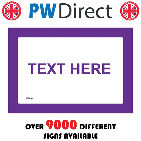 CC001G Text Here Words Choice Custom Purple White