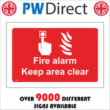 FI464 Fire Alarm Keep Area Clear