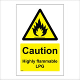 WT456 Caution Highly Flammable LPG