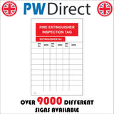 FI410 Fire Extinguisher Inspection Tag Details
