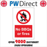 FI438 No BBQs Or Fires