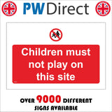 PR542 Children Must Not Play On This Site