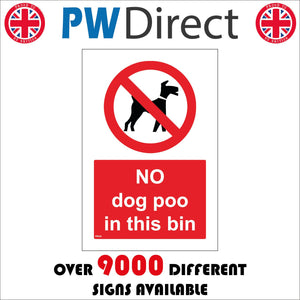 PR518 No Dog Poo In This Bin