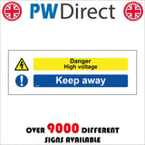 MU390 Danger High Voltage Keep Away