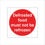 MB079 Defrosted Food Must Not Be Refrozen