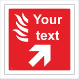 FI369 Your Text Diagonal Right Up Arrow Flames Made To Order