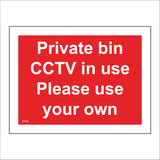 CT139 Private Bin CCTV In Use Please Use Your Own