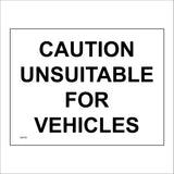 VE478 Caution Unsuitable For Vehicles