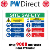 MU388 Site Safety Board Construction Work In Progress