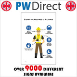 CS708 Site Safety 5 Point PPE Required All Times Workwear