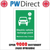 TR823 Electric Vehicle Recharge Point Maximum Stay 3 Hours