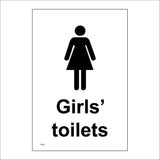 TS035 Girls Toilets Black On White