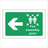 FS526 Fire Assembly Point Left Arrow
