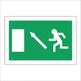 FS383 Fire Up Left Arrow Running Man Door