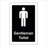 TS002 Gentleman Toilet White On Black Male Mens Boys