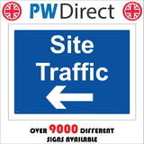 CS262 Site Traffic Sign with Left Arrow