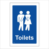 TS102 Toilets Bursting White On Blue Male Female