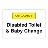 TS226 Disabled Toilet Baby Change Your Logo Personalise Create