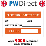WT405 Electrical Safety Test Date Passed Next Due