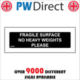 GG425 Fragile Surface No Heavy Weights Please