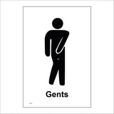 TS107 Gents Toilet Urgent Bursting Black On White