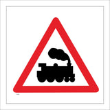 TR758 Beware Trains Crossing Lights Barriers Tracks