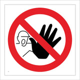 CS028 No Access Sign with Person Hand