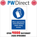 MA948 Wear Appropriate Hand Protection When Using Knives