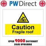 WT435 Caution Fragile Roof