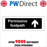 TR894 Permissive Footpath Ahead Arrow
