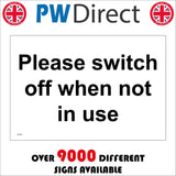 WT409 Please Switch Off When Not In Use