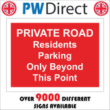 TR968 Private Road Residents Parking Only Beyond This Point